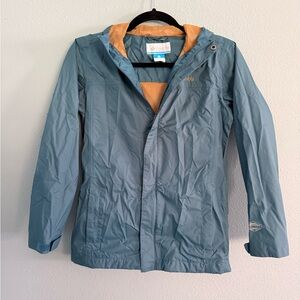 Columbia Blue and Orange Rain Jacket